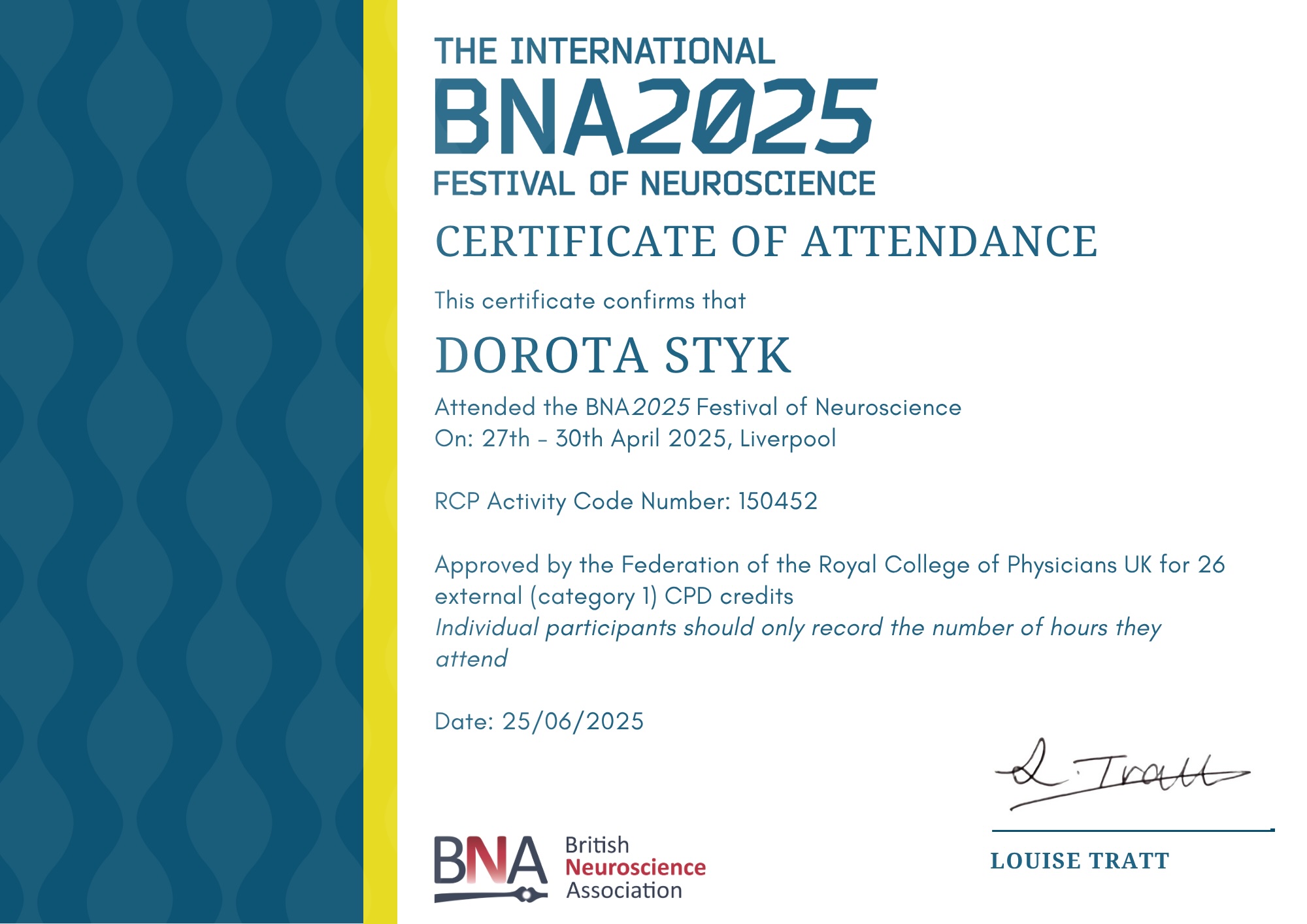 CPD BNA2025 - Dorota Styk